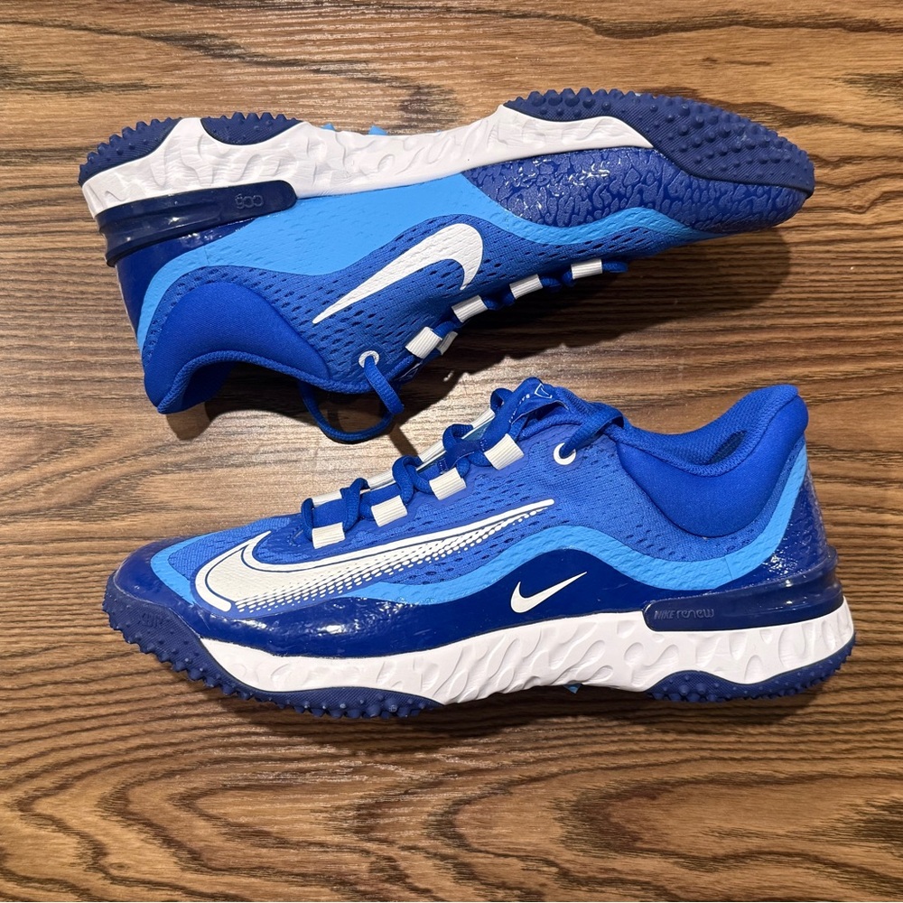 Men’s Size 13 Nike Alpha Huarache Elite 4 Turf Baseball Shoes Royal DJ6523-414